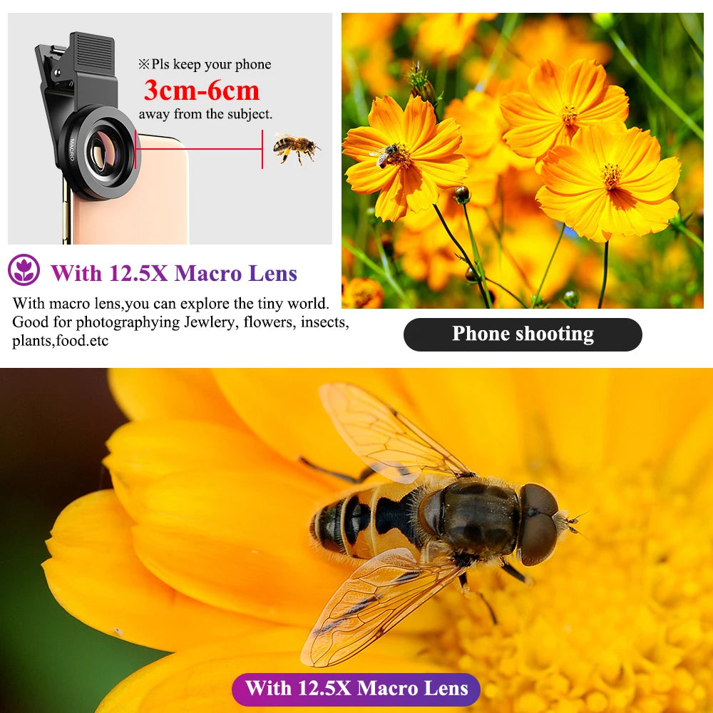 APEXEL New HD 37MM 0.45x Super Wide Angle Lens