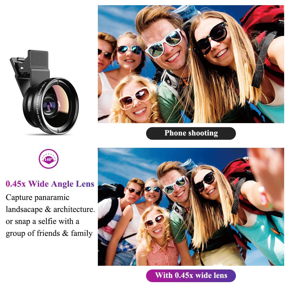 APEXEL New HD 37MM 0.45x Super Wide Angle Lens