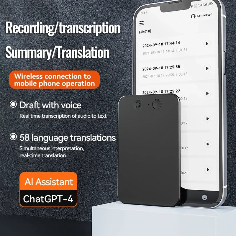 AI Powered ChatGPT-4 App Phone Call Voice Recorder